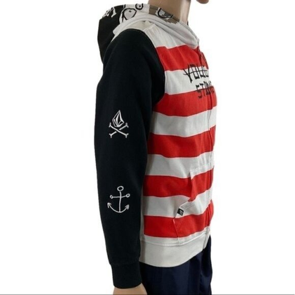Volcom Fear Slim Pirate Full Zip Hoodie size XL Boys - Picture 5 of 11